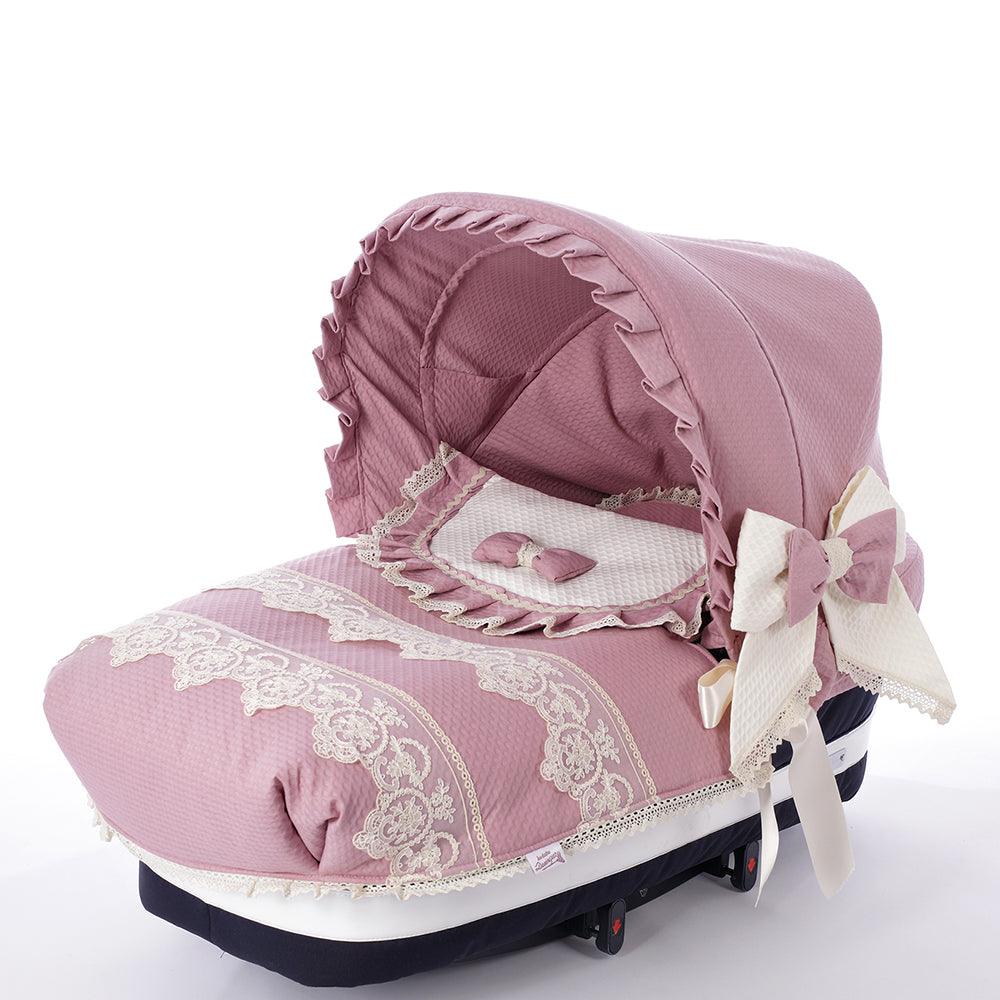 Colcha Capazo A Medida Carro Bebé Maquillaje Puntillas Bebiti By Nanetes - Nanetes #